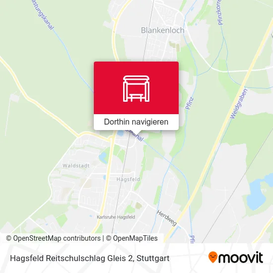 Hagsfeld Reitschulschlag Gleis 2 Karte