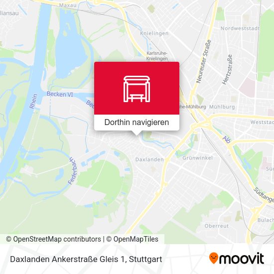 Daxlanden Ankerstraße Gleis 1 Karte