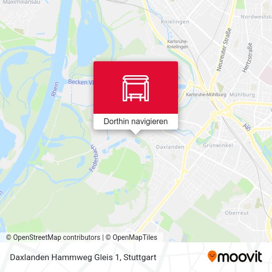 Daxlanden Hammweg Gleis 1 Karte