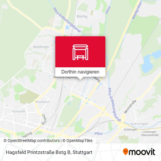 Hagsfeld Printzstraße Bstg B Karte