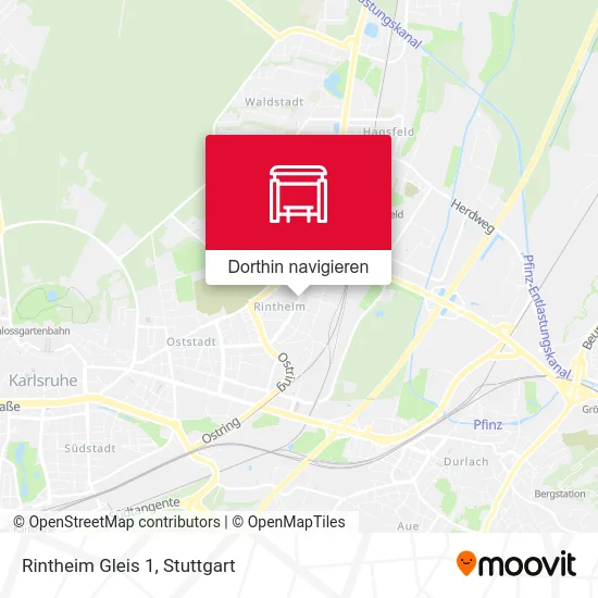 Rintheim Gleis 1 Karte
