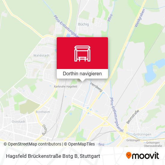 Hagsfeld Brückenstraße Bstg B Karte