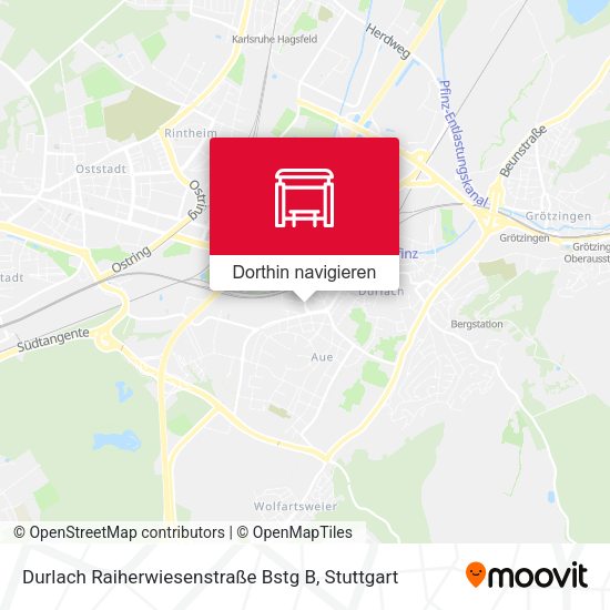 Durlach Raiherwiesenstraße Bstg B Karte