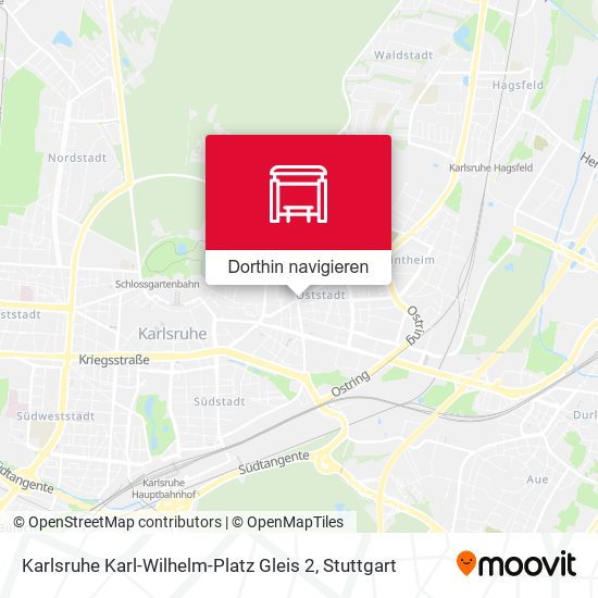 Karlsruhe Karl-Wilhelm-Platz Gleis 2 Karte