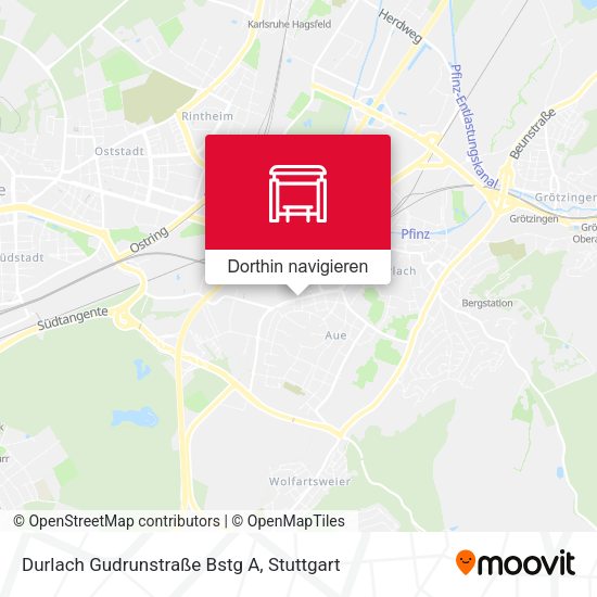 Durlach Gudrunstraße Bstg A Karte
