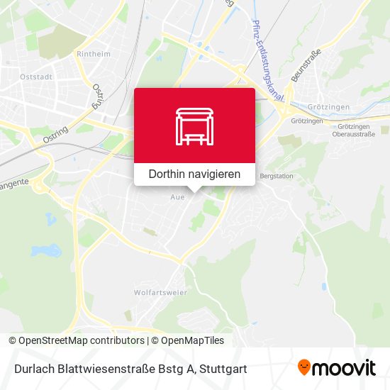 Durlach Blattwiesenstraße Bstg A Karte