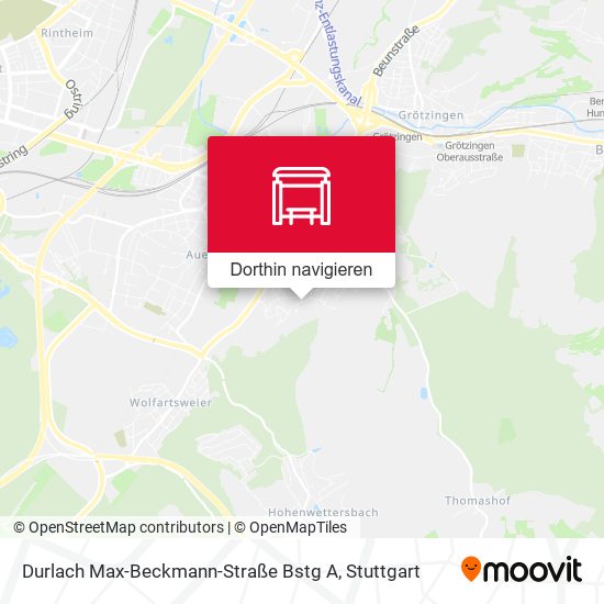 Durlach Max-Beckmann-Straße Bstg A Karte