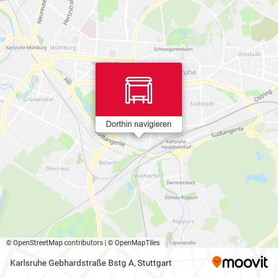 Karlsruhe Gebhardstraße Bstg A Karte