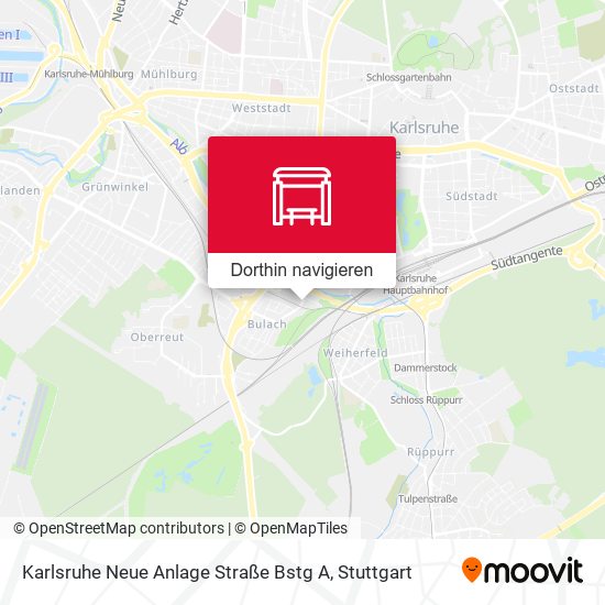Karlsruhe Neue Anlage Straße Bstg A Karte
