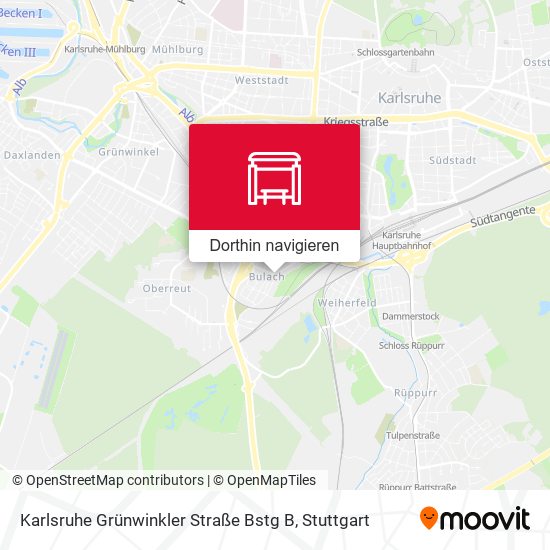 Karlsruhe Grünwinkler Straße Bstg B Karte