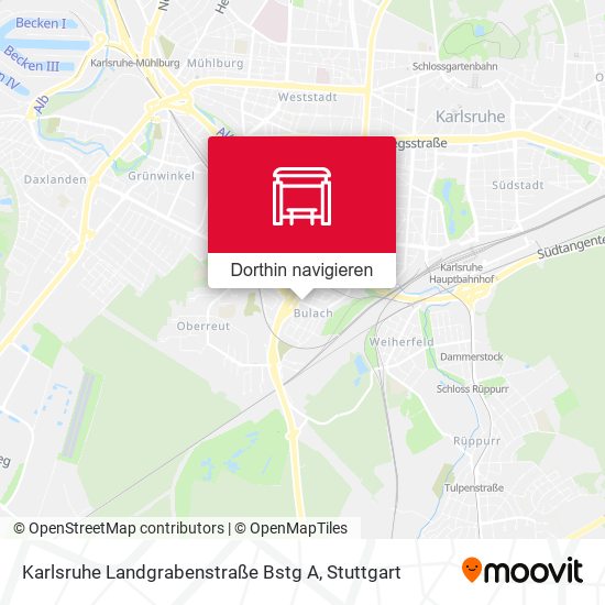 Karlsruhe Landgrabenstraße Bstg A Karte