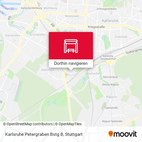 Karlsruhe Petergraben Bstg B Karte
