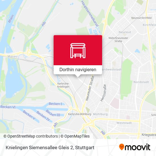 Knielingen Siemensallee Gleis 2 Karte