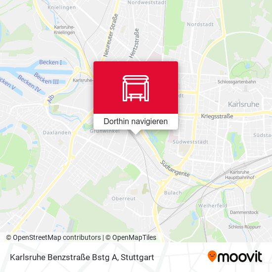 Karlsruhe Benzstraße Bstg A Karte