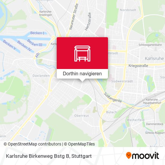 Karlsruhe Birkenweg Bstg B Karte