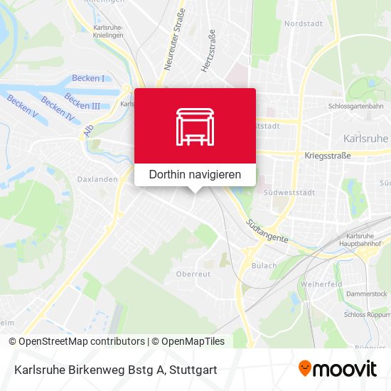 Karlsruhe Birkenweg Bstg A Karte