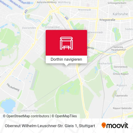 Oberreut Wilhelm-Leuschner-Str. Gleis 1 Karte