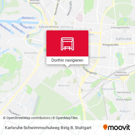 Karlsruhe Schwimmschulweg Bstg B Karte