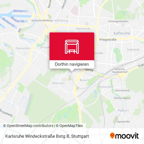 Karlsruhe Windeckstraße Bstg B Karte