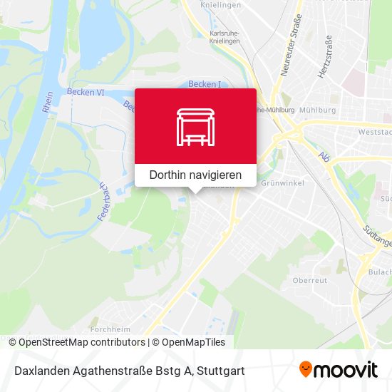 Daxlanden Agathenstraße Bstg A Karte