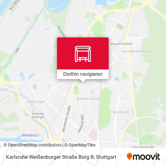 Karlsruhe Weißenburger Straße Bstg B Karte