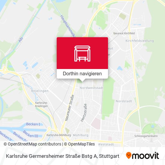 Karlsruhe Germersheimer Straße Bstg A Karte