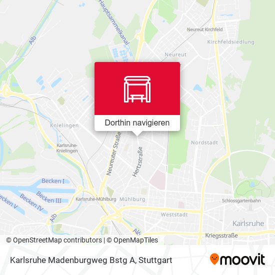 Karlsruhe Madenburgweg Bstg A Karte