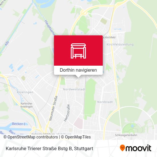 Karlsruhe Trierer Straße Bstg B Karte
