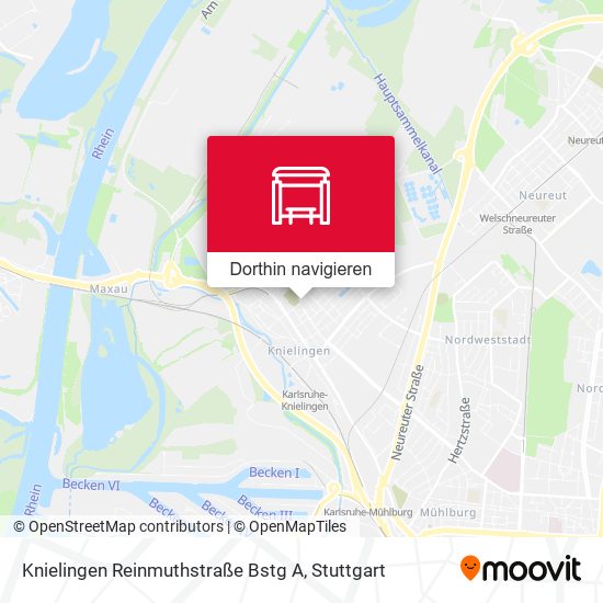 Knielingen Reinmuthstraße Bstg A Karte