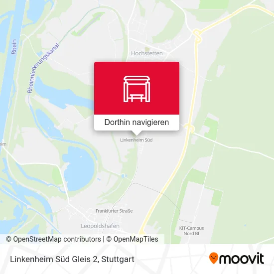 Linkenheim Süd Gleis 2 Karte