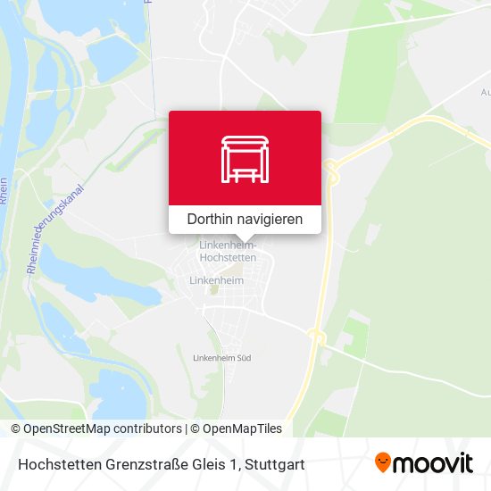 Hochstetten Grenzstraße Gleis 1 Karte