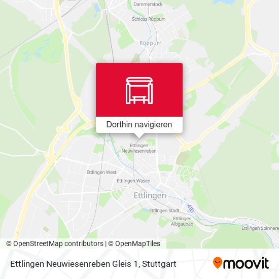 Ettlingen Neuwiesenreben Gleis 1 Karte