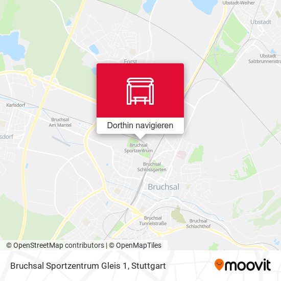 Bruchsal Sportzentrum Gleis 1 Karte