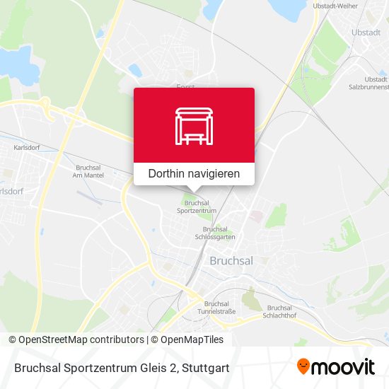 Bruchsal Sportzentrum Gleis 2 Karte