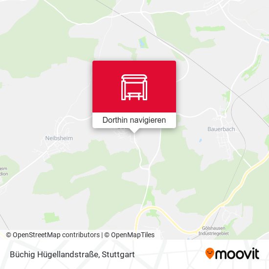 Büchig Hügellandstraße Karte