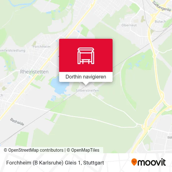 Forchheim (B Karlsruhe) Gleis 1 Karte