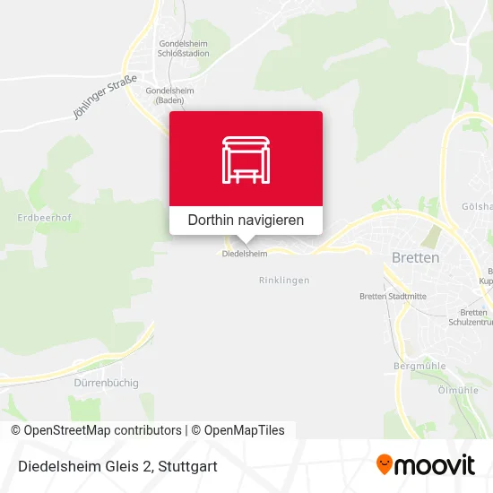 Diedelsheim Gleis 2 Karte