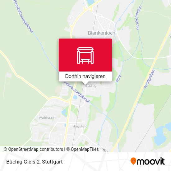 Büchig Gleis 2 Karte