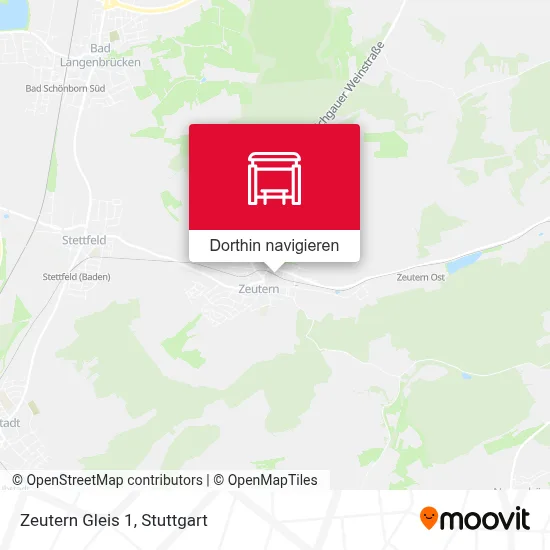 Zeutern Gleis 1 Karte