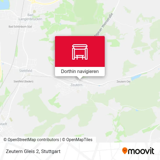 Zeutern Gleis 2 Karte
