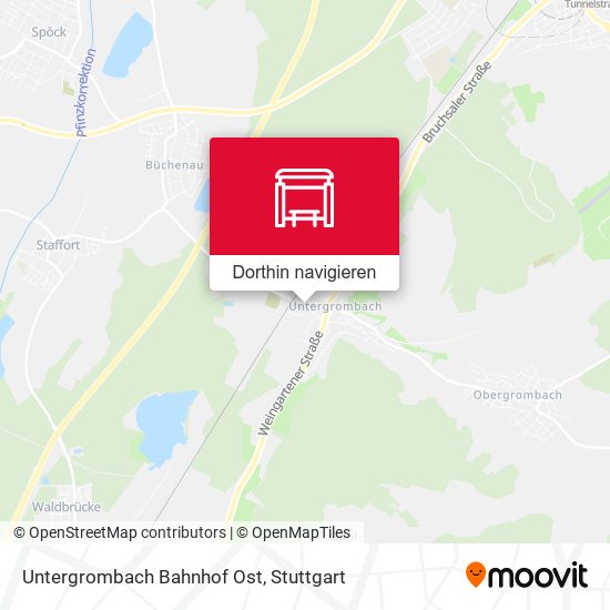 Untergrombach Bahnhof Ost Karte