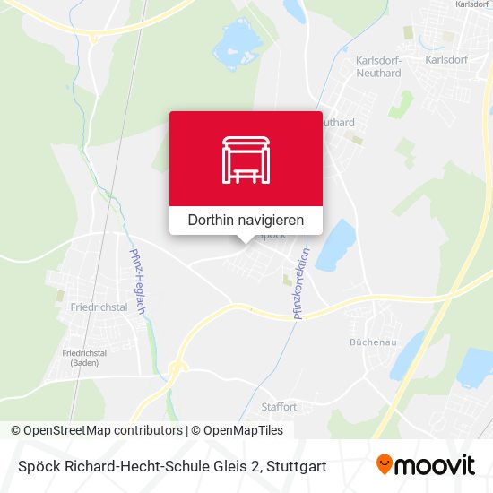Spöck Richard-Hecht-Schule Gleis 2 Karte