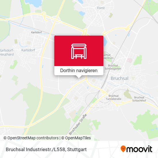 Bruchsal Industriestr./L558 Karte