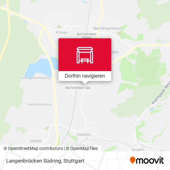 Langenbrücken Südring Karte