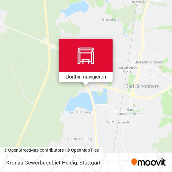 Kronau Gewerbegebiet Heidig Karte
