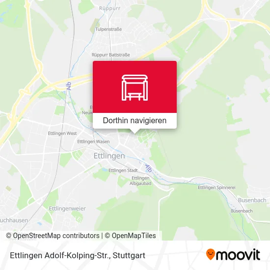 Ettlingen Adolf-Kolping-Str. Karte