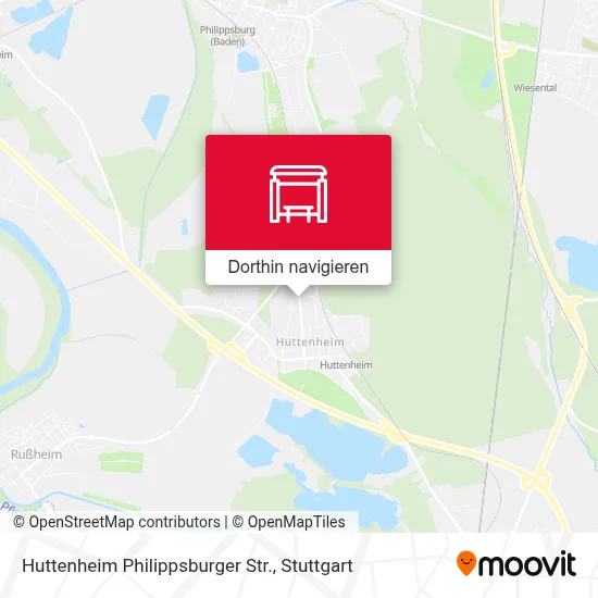 Huttenheim Philippsburger Str. Karte
