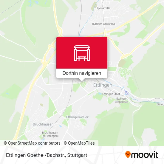 Ettlingen Goethe-/Bachstr. Karte