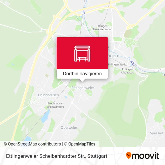 Ettlingenweier Scheibenhardter Str. Karte