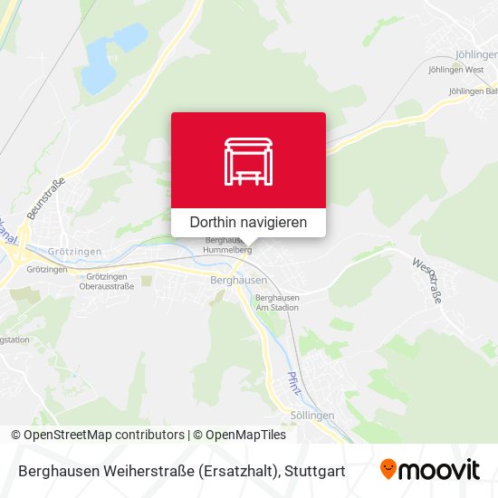 Berghausen Weiherstraße (Ersatzhalt) Karte